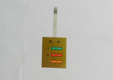Commutateur flexible de panneau de membrane de bouton poussoir avec la LED, commutateur de la couche mince