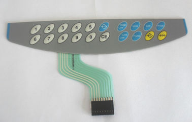 Contact à membrane mené imperméable de trois boutons poussoirs, machine de commande numérique