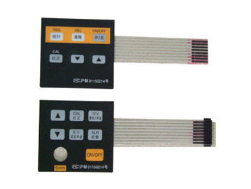 Contact à membrane tactile éclairé à contre-jour par clavier numérique de silicone 25mA - 100mA, impression d'écran en soie