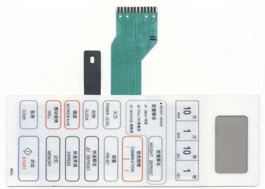 Contact à membrane tactile adapté aux besoins du client de clavier de panneau avant recouvert avec le dôme en métal