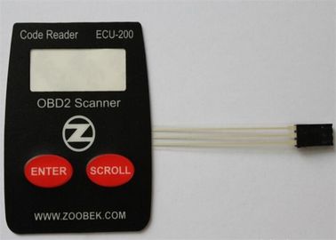 Panneau tactile de contact à membrane de clés d'OEM 2 pour le système de sécurité, impression d'écran en soie
