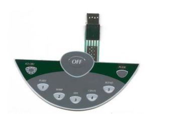 Contact à membrane éclairé à contre-jour par circuit flexible avec de retour menée la lumière, commutateur de contact de membrane